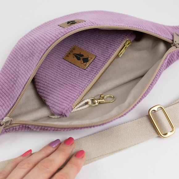 N.O.A.S. Handmade Lilac Hip Crossbody Bag Fanny Pack Medium - Picture 4 of 8
